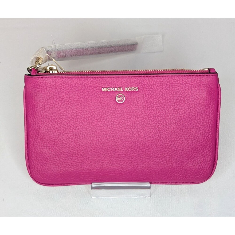 Michael Kors Jet Set Charm Wristlet - Wild Berry, Pink, Leather, NWT
